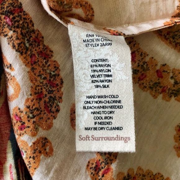 Soft Surroundings Patterned Button Up Tunic/Dress - Picture 10 of 10